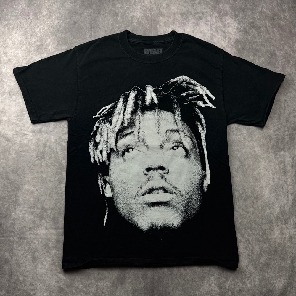 Juice WRLD 999 Club Lucid Dreams Shadows Portrait Graphic T-Shirt Black Medium